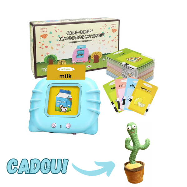 Jucarie audio educativa, limba engleza, 224 de cuvinte + Jucarie Interactiva de Plus Cactus Dansator cu USB CADOU
